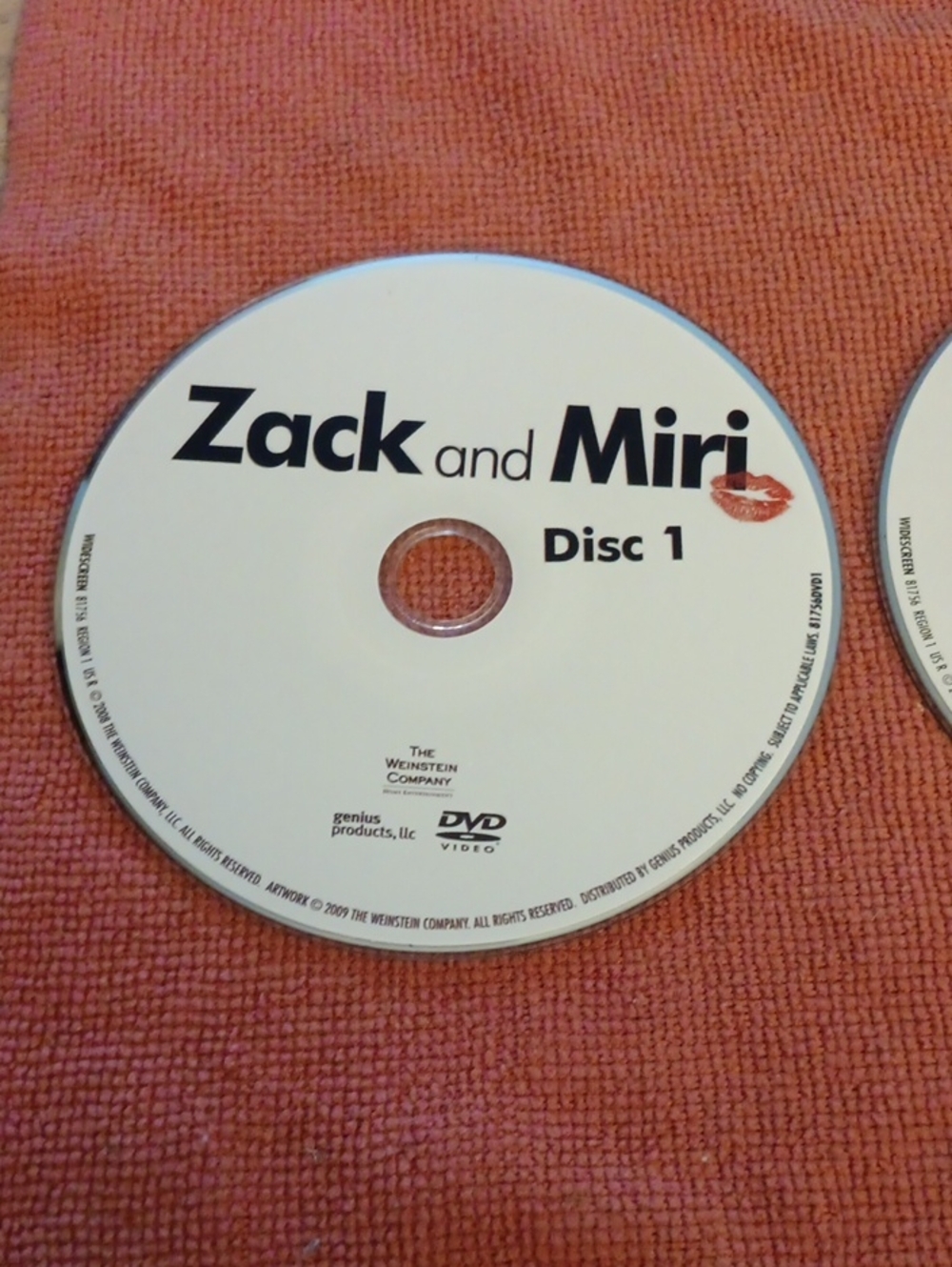 3/$12 Zack and Miri 2 DVD Disc Set *NO CASE*